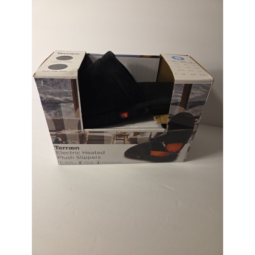 Terraen‎ Electric Heated Plush Slippers Size Woman Small